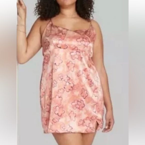 Wild Fable 2X Pink Floral Pattern Dress - Picture 2 of 2